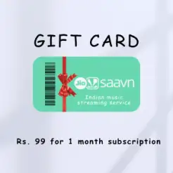 JioSaavn E-Gift Card - Rs. 99 for 1 month subscription (GC53619)